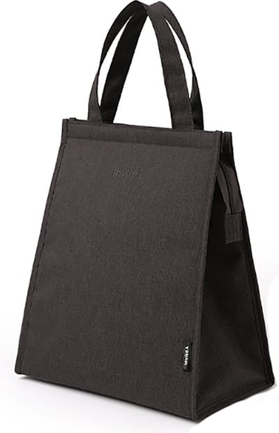 Lunchtassen - lunchtas zwart - geïsoleerde Lunchbag - school - werk - met handvaten - 3 liter - BPA-vrij - waterdicht