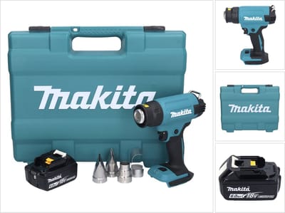 Makita DHG 181 G1K accu-heteluchtpistool 18 V 150 - 550 °C + 1x accu 6,0 Ah + koffer - zonder oplader