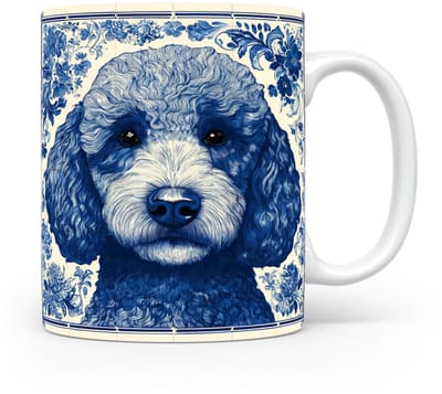 Mok Puli Beker voor koffie of tas voor thee, cadeau voor dierenliefhebbers, moeder, vader, collega, vriend, vriendin, kantoor, opa, oma, hond, kerst, sinterklaas, verjaardag