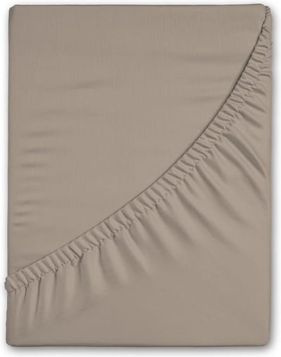 Good Morning hoeslaken effen kleur - 1 persoons 90x200 cm - Zand - 100% Katoen flanel