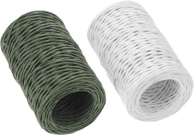 Bloemendraad Knutselen - Bloemenbinddraad Ijzerdraad - Bloemstukken Maken - Papieromwikkeld Flexibel - 2 Rollen 50 Meter - Diverse Kleuren