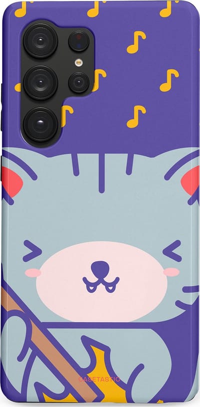 Casetastic Hoesje Geschikt voor Samsung S25 Ultra - Stijlvolle Beschermende Duo-layer Case - Katten beat