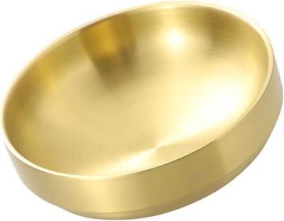 Scheerkom - Zeepkom Schuimkom - Gezichtsreiniging Scheren - Grote Capaciteit - 9.9 x 9.9 x 4.9 cm - Goud