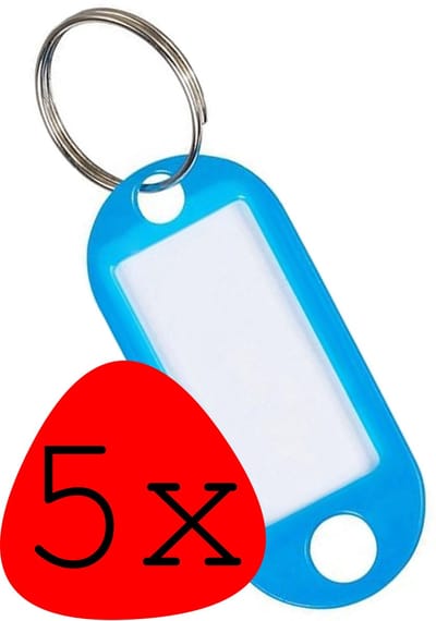 Sleutellabels Sleutelhanger Sleutellabel Bagagelabel Naamlabels - Blauw - 5x