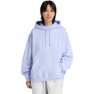 New Balance fleece Hoodies Dames - Paars - Maat L - Katoen Jersey