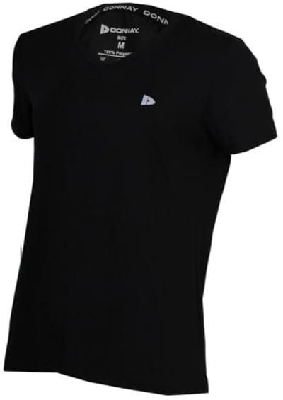 Donnay - Sportshirt (Vera) - V-neck T-Shirt - Dames - Black (020) - maat S