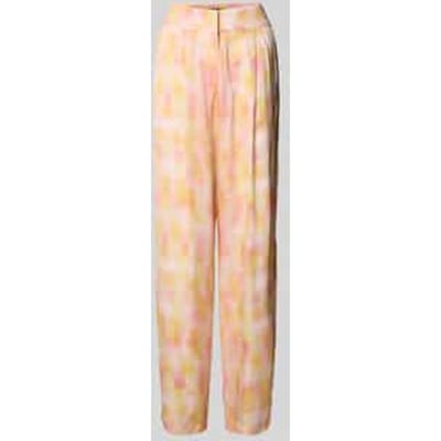 Relaxed fit stoffen broek met bandplooien