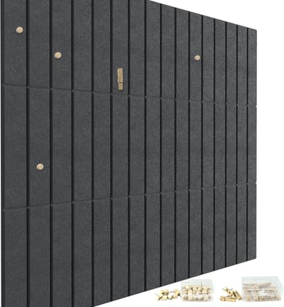 90 x 120 cm Large Cork Board, Pack of 12 Self-Adhesive Cork Board, Decorative Felt Pin Board, Foldable Photo Board - ShopVlot