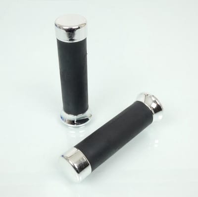 Handvat RMS zwart verchroomd uiteinde voor scooter Piaggio 125 Vespa PX 1977-1982 Nieuw