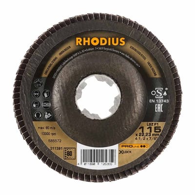 Rhodius - Lamellenschijf - Pro - 115 mm - K80 - X-Lock LSZ F1