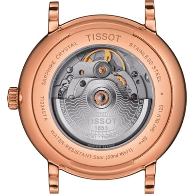 Herenautomatisch mechanisch horloge, zwart rond wijzerplaat, Zwitsers gemaakt, stijlvol minimalistisch herenaccessoire, herenpolsuurwerk, T122.407.36.033.00 wit