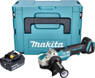 Makita DGA 520 G1JX1 Accuslijper 18 V 125 mm X-LOCK Brushless + 1x accu 6.0 Ah + Makpac - zonder lader