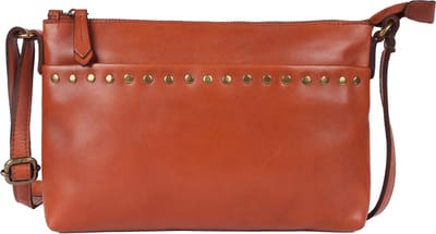 Echte Italiaanse Leren Boho Crossbody Schoudertas met Studs – Stijlvol, Duurzaam & Perfect voor Dagelijks Gebruik voor Dames
