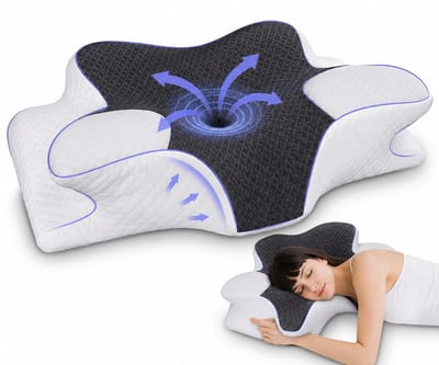 Quincs® ergonomisch hoofdkussen - vlinderkussen - hoofdkussen nekklachten - orthopedisch kussen - Voor Rug-, Buik- en Zijslapers - Memory Foam - Traagschuim Slaapkussen - Kussen - Ergonomisch Kussen