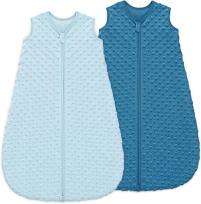 Solidchoice - Unnivoll Baby Winter Slaapzak Set van 2 - 6-12 Maanden - Lichtblauw