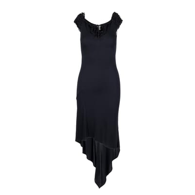 Goedkope en chique asymmetrische jurk van Moschino - jaren 2000