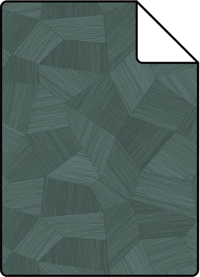 Proefstaal Origin Wallcoverings behang grafisch 3D motief petrolgroen - 26,5 x 21 cm - 347823-S