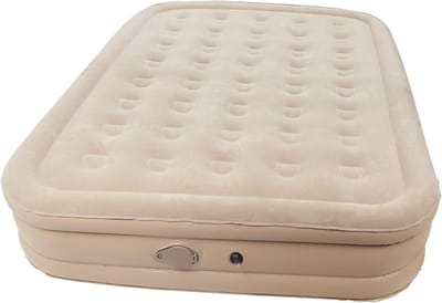 Luchtmatras met Pomp - Opblaasbaar Bed - Kamperen en Logeren - Dubbele Hoogte - 197 x 150 x 40 cm