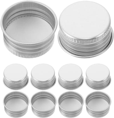 Pack van 50 Aluminium Schroefdoppen, Luchtdichte Vervangdeksels voor Glazen Flessen, Lekvrije Sluitingen voor Vloeistofcontainers, Veelzijdig en Duurzaam