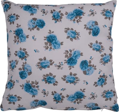 Kussen Two Flowers Turquoise | 45 X 45 | Sierkussen Voor Woonkamer Of Slaapkamer