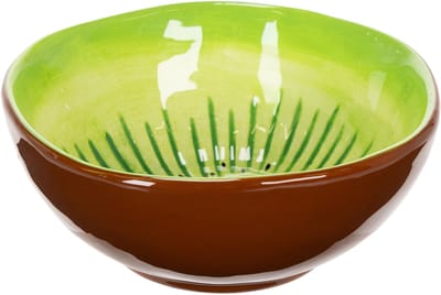 Keramische serveerschaal met kiwi-design. Ideaal voor stijlvolle eetta