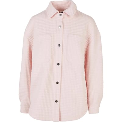 Urban Classics - Quilted Sweat Overshirt Blouse - L - Roze
