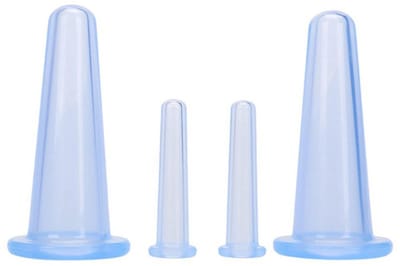 Set van 4 stuk Face cupping - Gezichtsmassage - Anti aging - Gezichtsverzorging - Cups therapy - Bloedsomloop - Anti cellulite cupping - LOUZIR