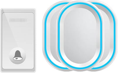 Draadloos Deurbelsysteem - Apparaat Set - Bezoekers Ontvangen - Zonder Batterij Zender - 200 Meter Bereik - Wit