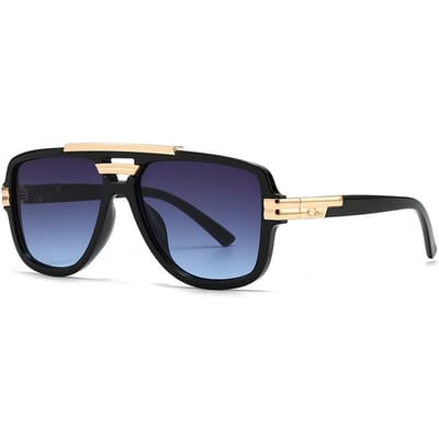 Retro Luxe Gradiënt Dubbele Brug Aviator Dames Zonnebril Nieuw Buitenmerk Ontwerp Mode Heren Zonnebrillen Uv400 as  picture