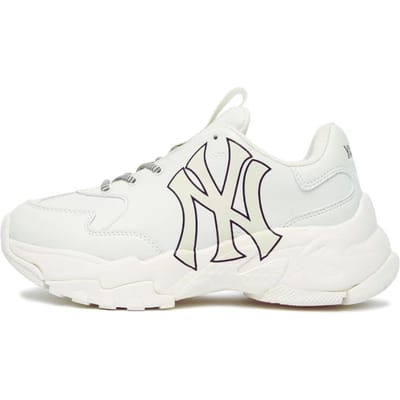 MLB Big Ball Chunky New York Yankees Ivoor Mode Duurzaam Hoogte Verhogend Lage Top Dad Schoenen Unisex Sneakers Wit 3ASHC101N-50IVS 36.5 white
