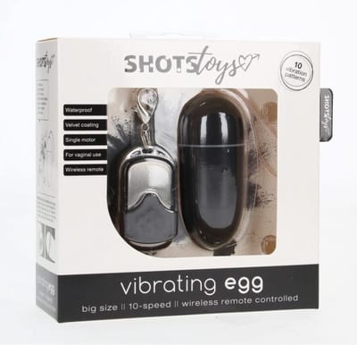 Shots Toys 10 Speed Draadloos Vibrerend Ei met Afstandsbediening - Zwart