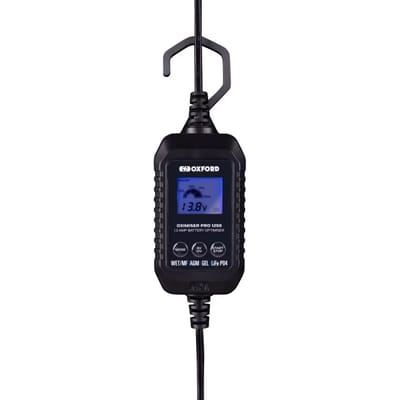 Oxford acculader met display - Scooter - Motorfiets - ATV - Quad – Boot - ook Lithium accu`s !