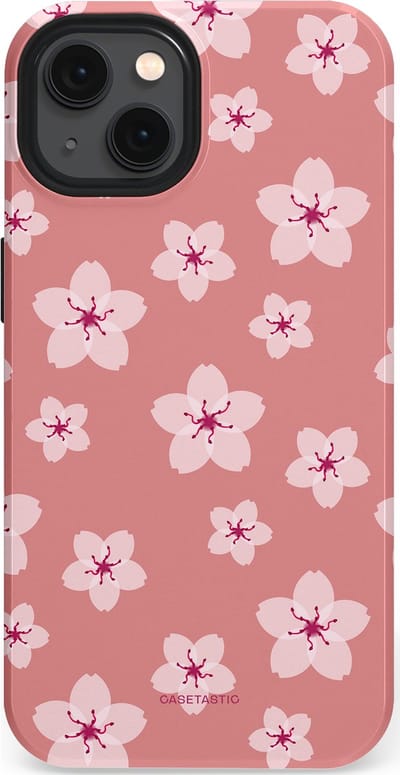 Casetastic Hoesje Geschikt voor Apple iPhone 13 Magsafe - Stijlvolle Beschermende Duo-layer Case - Roze Sakura Bloesems Elegante Japan Rituals