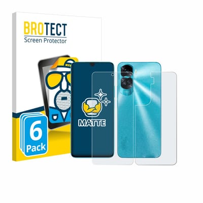 BROTECT - Screenprotector voor Honor 90 Lite (Voor+Achter) - Folie Beschermfolie matte 6 Stuks