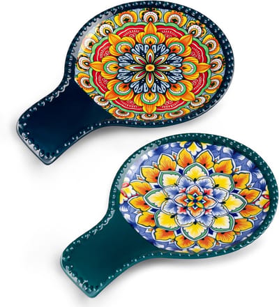 Keramische Lepelhouder 19 cm voor Keuken, Vaatwasserbestendig, Donker, Ideaal voor Koken en Bakken