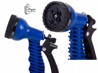 Uittrekbare Tuinslang 20-60m met 7-in-1 Spuitpistool – blauw - tuinslang gardena - Hoge Druk tuinslanghaspel - tuinslang koppelingen – Lichtgewicht & Knikvrij – 07762