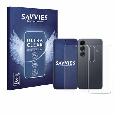 Savvies - Screenprotector voor Samsung Galaxy S25 Enterprise Edition (Voor+Achter) - Folie Beschermfolie transparant 6 Stuks