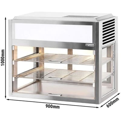 GGM Gastro Tisch-Kühlvitrine - Self-Service - 225 Liter - 900mm - mit 2 Ablagen Zilver