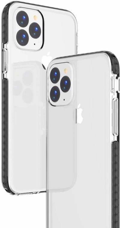 Hoesje Geschikt voor iPhone 11 Pro Anti Shock Hoesje - Zwart & Transparant