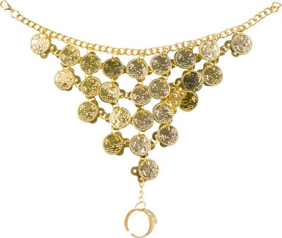 Boland - Handketting Belly dance Goud - Volwassenen - Vrouwen - Buikdanseres - Gypsy- 1001 Nacht