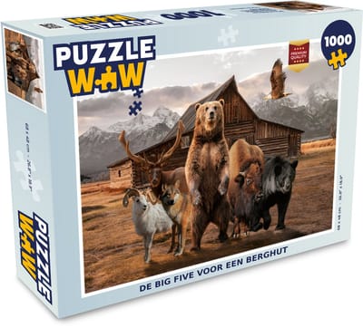 Puzzel Beer - Big Five - Dieren - Legpuzzel - Puzzel 1000 stukjes volwassenen