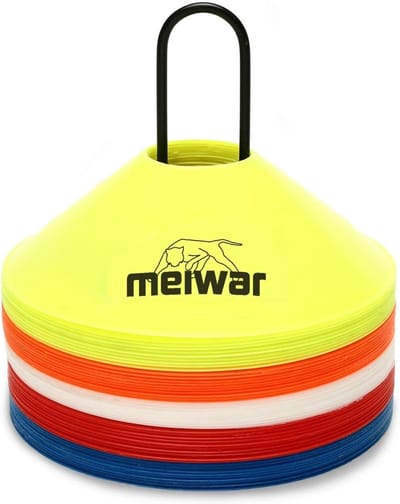 Thijox - 50x Markeringshoeden Veelkleurig - Trainingshulpmiddelen voor Voetbal, Atletiek, Kindersport - Goed Zichtbaar, Duurzaam, Multifunctioneel