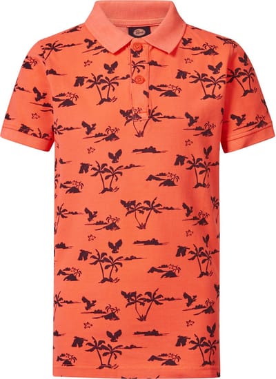 Petrol Industries - Jongens All-over Print Polo Paradiso - Roze - Maat 164