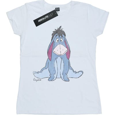 Disney Dames/Dames Winnie The Pooh Klassiek Eeyore Katoenen T-Shirt (Wit)