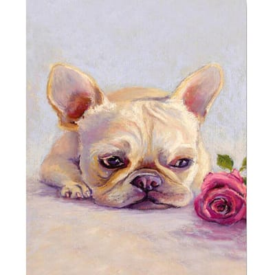 Diamant peint chien complet rond diamant brodé point de croix chien de compagnie diamant mosaïque dessin animé 20X30CM