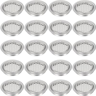 Ventilatieroosters - Luchtgaten - Meubels Ventileren - Honingraatdesign - 20 stuks - Zilver