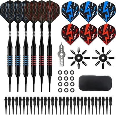 Dartpijlen Set 16 Gram Met Kunststof Punten voor Elektronisch Dartbord | 6 Stuks