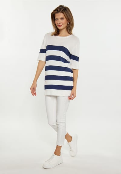 usha Jumper Dames wit + marine