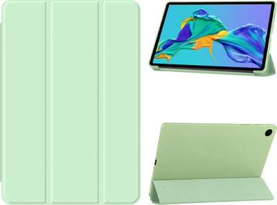 Hoes Geschikt voor Samsung Galaxy Tab A9 Plus / A11 Plus hoes – tri-fold bookcase met auto/wake functie - 11 Inch – Groen