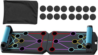 Pushup Challenge Board - Fitnessbord Krachttraining - Spiergroei Stimuleren - Kleurgecodeerde Zones - 32.3 x 18.7 x 9.9 cm